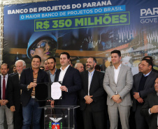 Governador Carlos Massa Ratinho Junior lança banco de projetos do Paraná. Foto Gilson Abreu/AEN