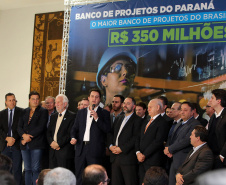 Governador Carlos Massa Ratinho Junior lança banco de projetos do Paraná. Foto Gilson Abreu/AEN