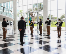 O governador Carlos Massa Ratinho Junior recebe nesta quarta-feira (04) o embaixador da Dinamarca no Brasil, Nicolai Prytz no Palácio Iguaçu acompanhado do vice-governador Darci Piani.   03/09/2019 - Foto: Geraldo Bubniak/AEN