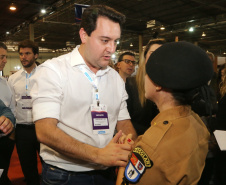  Governador Carlos Massa Ratinho Junior participa do 10º Congresso Nacional Moveleiro, em Arapongas, no Norte do Paraná. Foto: Gilson Abreu/AEN