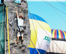 Jogos Aventura e Natureza.  Parede de escalada - 10/08/2019 -  Foto: Geraldo Bubniak/ANPr
