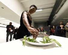 Homenagens ao Dia da Mulher Negra Latino-Americana e Caribenha e ao Dia Nacional Tereza de Benguela e da Mulher Negra e abertura da exposição "Ero Ere: negras conexões" do Museu de Arte Contemporânea do Paraná(MAC-PR).Curitiba, 18 de julho de 2019.Foto: Kraw Penas/SECC