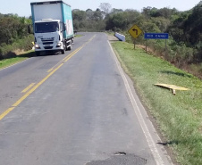Governo alerta para os perigos causados pelo vandalismo de placas. Foto: Divulgação/DER