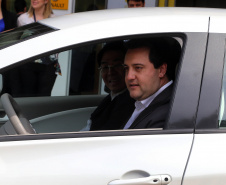 O governador Carlos Massa Ratinho Junior reforçou nesta quarta-feira (11) a determinação do Estado em apoiar iniciativas para ampliar a mobilidade sustentável no Paraná. Ele esteve no Complexo Ayrton Senna, que abriga quatro fábricas da Renault, em São José dos Pinhais, na Região Metropolitana de Curitiba.Foto Gilson Abreu/AEN