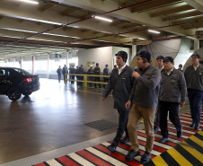 O governador Carlos Massa Ratinho Junior reforçou nesta quarta-feira (11) a determinação do Estado em apoiar iniciativas para ampliar a mobilidade sustentável no Paraná. Ele esteve no Complexo Ayrton Senna, que abriga quatro fábricas da Renault, em São José dos Pinhais, na Região Metropolitana de Curitiba.Foto Gilson Abreu/AEN