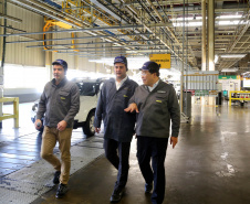 O governador Carlos Massa Ratinho Junior reforçou nesta quarta-feira (11) a determinação do Estado em apoiar iniciativas para ampliar a mobilidade sustentável no Paraná. Ele esteve no Complexo Ayrton Senna, que abriga quatro fábricas da Renault, em São José dos Pinhais, na Região Metropolitana de Curitiba.Foto Gilson Abreu/AEN