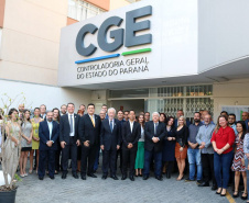 Novos contratos de leniência e a intensificação da fiscalização sobre o serviço público estadual levaram a Controladoria-Geral do Estado a reestruturar a área de corregedoria, com novo espaço e mais servidores.

A inauguração oficial das novas dependências ocorreu nesta quinta-feira (12), com a presença do vice-governador Darci Piana, do controlador-geral do Estado, Raul Siqueira, e funcionários da CGE. Foto: Camila Tonetti/Vice-governadoria