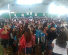 Em Almirante Tamandaré, município da Região Metropolitana de Curitiba, a 15ª edição do Paraná Cidadão na gestão do governador Carlos Massa Ratinho Júnior registrou quase 17 mil atendimentos no Ginásio de Esportes Buzatão. Foto: Divulgação/SEJUF