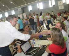 Em Almirante Tamandaré, município da Região Metropolitana de Curitiba, a 15ª edição do Paraná Cidadão na gestão do governador Carlos Massa Ratinho Júnior registrou quase 17 mil atendimentos no Ginásio de Esportes Buzatão. Foto: Divulgação/SEJUF