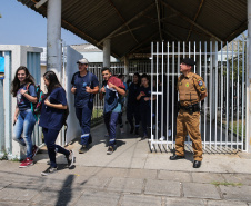 Projeto Escola Segura  no Colegio Estadual Professora Marilze Da Luz Brand em Araucária. 16/09/2019 -  Foto: Geraldo Bubniak/AEN