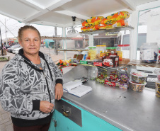 Escola Segura - Vanilda Cordeiro, pipoqueira.Piraquara, 13-09-19.Foto: Arnaldo Alves / AEN.