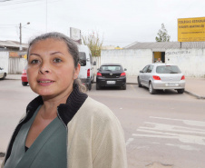 Escola Segura - Claudiane Maria Dias, comerciante.Piraquara, 13-09-19.Foto: Arnaldo Alves / AEN.