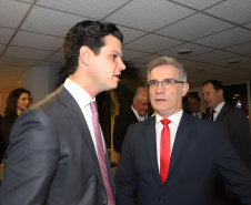 O governador Carlos Massa Ratinho Junior participa da abertura do 25º Congresso de Radiodifusão