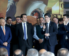 O Governo do Paraná apresentou nesta segunda-feira (23), em evento com o governador Carlos Massa Ratinho Junior, no Palácio Iguaçu, a carteira de projetos de parcerias público-privadas (PPP). Serão apresentados projetos previstos, com estimativas de prazos, investimentos e um quadro com a evolução do planejamento de cada um. Curitiba,23/09/2019 Foto:Jaelson Lucas / AEN