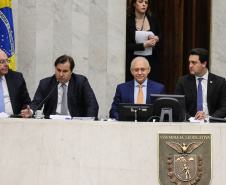 O governador Carlos Massa Ratinho Junior participa nesta segunda-feira (23), participou da audiência da Câmara dos Deputados para discutir com deputados federais e estaduais o novo marco regulatório das PPPs, concessões e fundos de infraestrutura