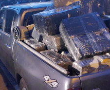 Mais de 1,5 tonelada de maconha é apreendida pela PM em Foz do Iguaçu. Foto: Divulgação/PMPR
