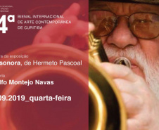 Exposição "Ars Sonora" inaugura no Teatro Guaíra com presença de Hermeto Pascoal. 