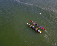 Nesta etapa dos lindeiros serão disputadas canoagem de velocidade, corrida de aventura, vôlei de praia, canoagem slalom, paraquedismo, vela, skate, beach soccer, handebol de areia, pesca, futevôlei, corrida rústica. Haverá também a Maratona Internacional de Foz, uma realização do Serviço Social do Comércio (Sesc) do Paraná, que deverá reunir 4 mil atletas. A largada será domingo (29). Foto: José Fernando Ogura/AEN