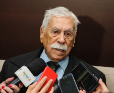 O governador Carlos Massa Ratinho Junior participa nesta segunda-feira (30), da comemoração do aniversário de 166 anos da Polícia Civil no Paraná na sede da OAB Paraná, em Curitiba . Na foto, o investigador Deonysio Lins.    30/09/2019 - Foto: Geraldo Bubniak/AEN