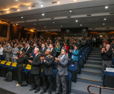 O governador Carlos Massa Ratinho Junior participa nesta segunda-feira (30), da comemoração do aniversário de 166 anos da Polícia Civil no Paraná na sede da OAB Paraná, em Curitiba .   30/09/2019 - Foto: Geraldo Bubniak/AEN