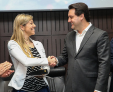 O governador Carlos Massa Ratinho Junior participa nesta segunda-feira (30), da comemoração do aniversário de 166 anos da Polícia Civil no Paraná na sede da OAB Paraná, em Curitiba .   30/09/2019 - Foto: Geraldo Bubniak/AEN