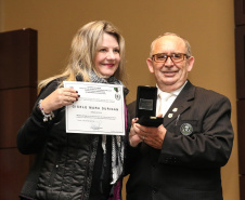 O governador Carlos Massa Ratinho Junior participa nesta segunda-feira (30), da comemoração do aniversário de 166 anos da Polícia Civil no Paraná na sede da OAB Paraná, em Curitiba .   30/09/2019 - Foto: Geraldo Bubniak/AEN
