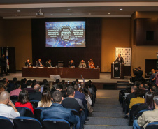 O governador Carlos Massa Ratinho Junior participa nesta segunda-feira (30), da comemoração do aniversário de 166 anos da Polícia Civil no Paraná na sede da OAB Paraná, em Curitiba .   30/09/2019 - Foto: Geraldo Bubniak/AEN
