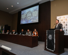 O governador Carlos Massa Ratinho Junior participa nesta segunda-feira (30), da comemoração do aniversário de 166 anos da Polícia Civil no Paraná na sede da OAB Paraná, em Curitiba .   30/09/2019 - Foto: Geraldo Bubniak/AEN