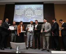 O governador Carlos Massa Ratinho Junior participa nesta segunda-feira (30), da comemoração do aniversário de 166 anos da Polícia Civil no Paraná na sede da OAB Paraná, em Curitiba .   30/09/2019 - Foto: Geraldo Bubniak/AEN