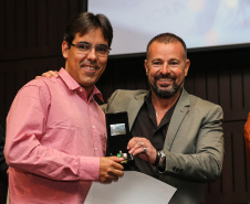 O governador Carlos Massa Ratinho Junior participa nesta segunda-feira (30), da comemoração do aniversário de 166 anos da Polícia Civil no Paraná na sede da OAB Paraná, em Curitiba .   30/09/2019 - Foto: Geraldo Bubniak/AEN