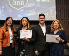 O governador Carlos Massa Ratinho Junior participa nesta segunda-feira (30), da comemoração do aniversário de 166 anos da Polícia Civil no Paraná na sede da OAB Paraná, em Curitiba .   30/09/2019 - Foto: Geraldo Bubniak/AEN