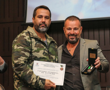O governador Carlos Massa Ratinho Junior participa nesta segunda-feira (30), da comemoração do aniversário de 166 anos da Polícia Civil no Paraná na sede da OAB Paraná, em Curitiba .   30/09/2019 - Foto: Geraldo Bubniak/AEN