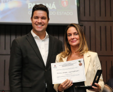 O governador Carlos Massa Ratinho Junior participa nesta segunda-feira (30), da comemoração do aniversário de 166 anos da Polícia Civil no Paraná na sede da OAB Paraná, em Curitiba .   30/09/2019 - Foto: Geraldo Bubniak/AEN