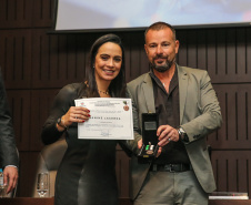 O governador Carlos Massa Ratinho Junior participa nesta segunda-feira (30), da comemoração do aniversário de 166 anos da Polícia Civil no Paraná na sede da OAB Paraná, em Curitiba .   30/09/2019 - Foto: Geraldo Bubniak/AEN