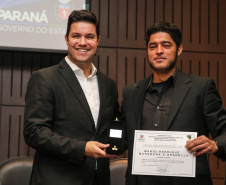 O governador Carlos Massa Ratinho Junior participa nesta segunda-feira (30), da comemoração do aniversário de 166 anos da Polícia Civil no Paraná na sede da OAB Paraná, em Curitiba .   30/09/2019 - Foto: Geraldo Bubniak/AEN