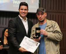 O governador Carlos Massa Ratinho Junior participa nesta segunda-feira (30), da comemoração do aniversário de 166 anos da Polícia Civil no Paraná na sede da OAB Paraná, em Curitiba .   30/09/2019 - Foto: Geraldo Bubniak/AEN