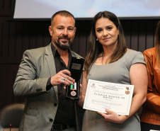 O governador Carlos Massa Ratinho Junior participa nesta segunda-feira (30), da comemoração do aniversário de 166 anos da Polícia Civil no Paraná na sede da OAB Paraná, em Curitiba .   30/09/2019 - Foto: Geraldo Bubniak/AEN