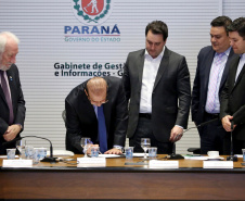 Governador Carlos Massa Ratinho Junior durante reunião com a equipe de governo. Curitiba,01/10/2019 - Foto: José Fernando Ogura/AEN