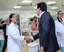 O governador Carlos Massa Ratinho Junior inaugura nesta terça-feira (01), novos leitos de UTI do Hospital de Reabilitação Ana Carolina Moura Xavier, de Curitiba. O espaço, que estava fechado há dez anos.  01/10/2019 - Foto: Geraldo Bubniak/AEN