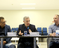 O secretário da Comunicação Social e da Cultura, Hudson José, lançou em Londrina, nesta quinta-feira (03), o terceiro edital do Programa Estadual de Fomento e Incentivo à Cultura (Profice). Foto: Jaelson Lucas/AEN