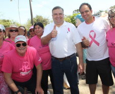 Outubro Rosa do Governo do Paraná reúne mais de mil pessoas no Parque Barigui. Foto:Divulgação/SEJUF