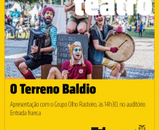 Grupo Olho Rasteiro apresenta O Terreno Baldio na Biblioteca. Foto: Divulgação/BPP