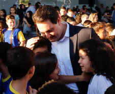 O governador Carlos Massa Ratinho Junior lança nesta quarta-feira (09) o projeto Cinema na Praça, que beneficiará cidades com até dez mil habitantes que não têm cinemas de rua ou em centros comerciais, no Palácio Iguaçu, em Curitiba.  09/10/2019 