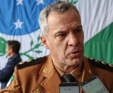 Curitiba, 17 de Outubro de 2019. Passagem de Comando BPMOA. Foto: entrevista Ten Cel Julio Cesar Pucci dos Santos.