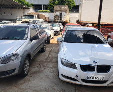 Leilão de veículos soma R$ 487 mil para o combate ao tráfico. Foto: Divulgação/SESP