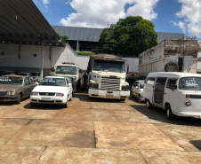 Leilão de veículos soma R$ 487 mil para o combate ao tráfico. Foto: Divulgação/SESP