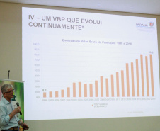 O secretário estadual da Agricultura e do Abastecimento, Norberto Ortigara, apresentou nesta quinta-feira (24), em palestra na 3ª Tecnoagro, na Faculdade de Tecnologia do Vale do Ivaí, (Fatec), em Ivaiporã, as tendências do agronegócio brasileiro e paranaense. O secretário reforçou o papel dos jovens no desenvolvimento de um modelo de agricultura altamente tecnológico.Foto: Divulgação/SEAB