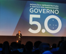 O governador Carlos Massa Ratinho Junior faz a abertura nesta quinta-feira (31),  do encontro de capacitação Governo 5.0 no Hotel Rafain Palace & Convention, em Foz do Iguaçu. Foz do Iguaçu, 17/10/2019 -  Foto: Geraldo Bubniak/AEN