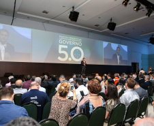 O governador Carlos Massa Ratinho Junior faz a abertura nesta quinta-feira (31),  do encontro de capacitação Governo 5.0 no Hotel Rafain Palace & Convention, em Foz do Iguaçu. Foz do Iguaçu, 17/10/2019 -  Foto: Geraldo Bubniak/AEN