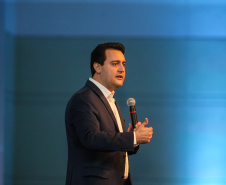 O governador Carlos Massa Ratinho Junior faz a abertura nesta quinta-feira (31),  do encontro de capacitação Governo 5.0 no Hotel Rafain Palace & Convention, em Foz do Iguaçu. Foz do Iguaçu, 17/10/2019 -  Foto: Geraldo Bubniak/AEN